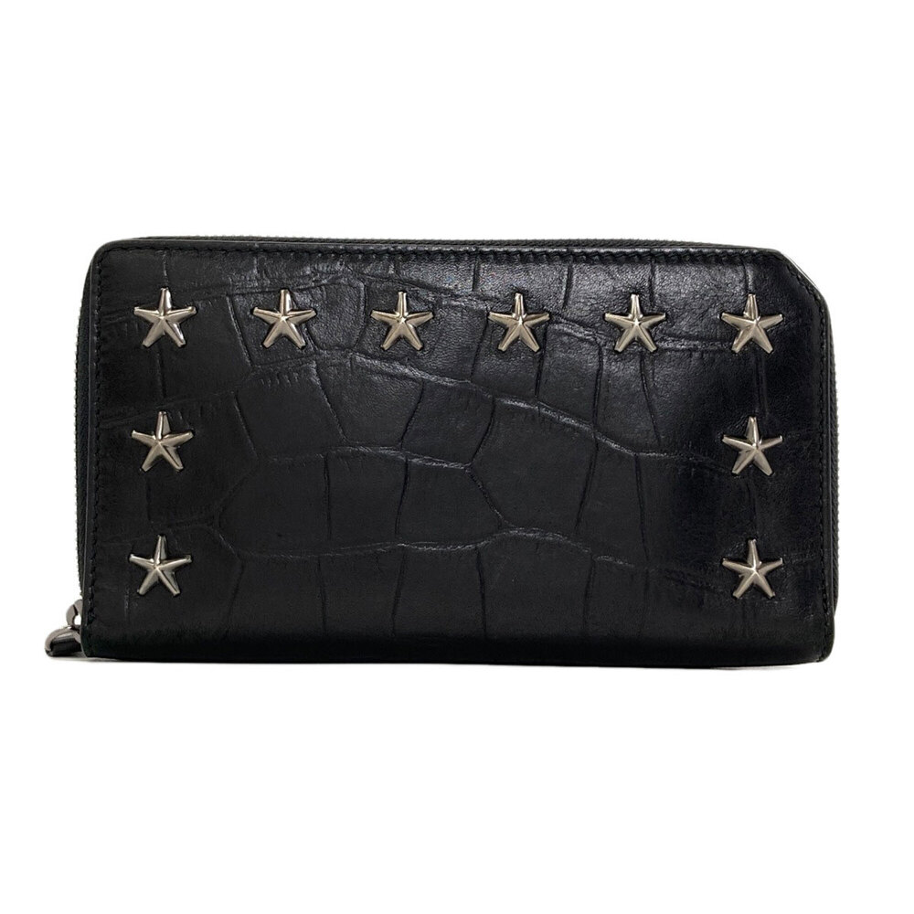 Jimmy Choo Star Studded Long Wallet (with coin purse) Leather Women's